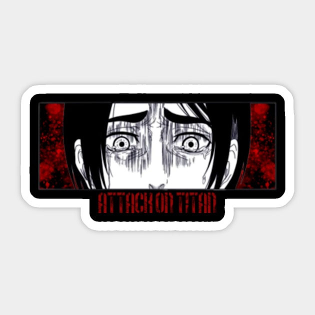 Eren Jaeger - AOT Sticker by Thrillercat